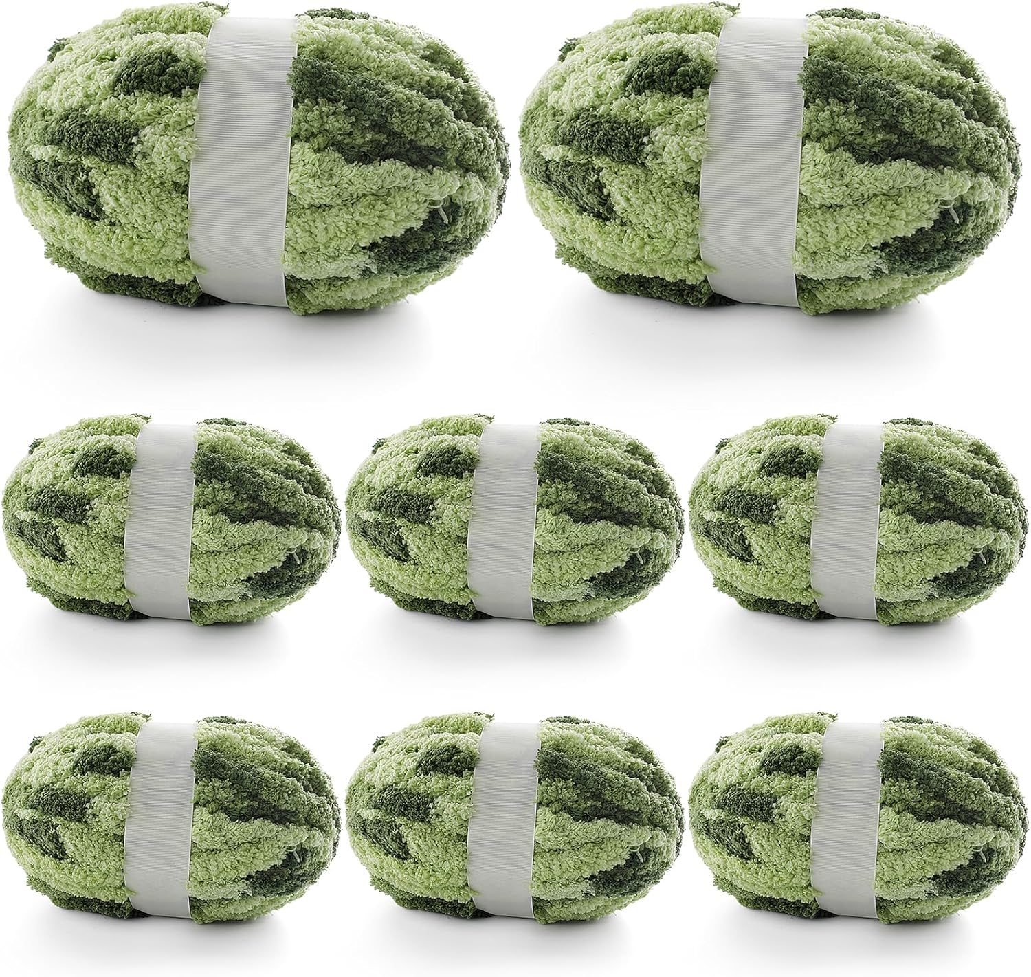 Chunky Yarn for Hand Knitting - 8 Pcs Jumbo Chenille Yarn