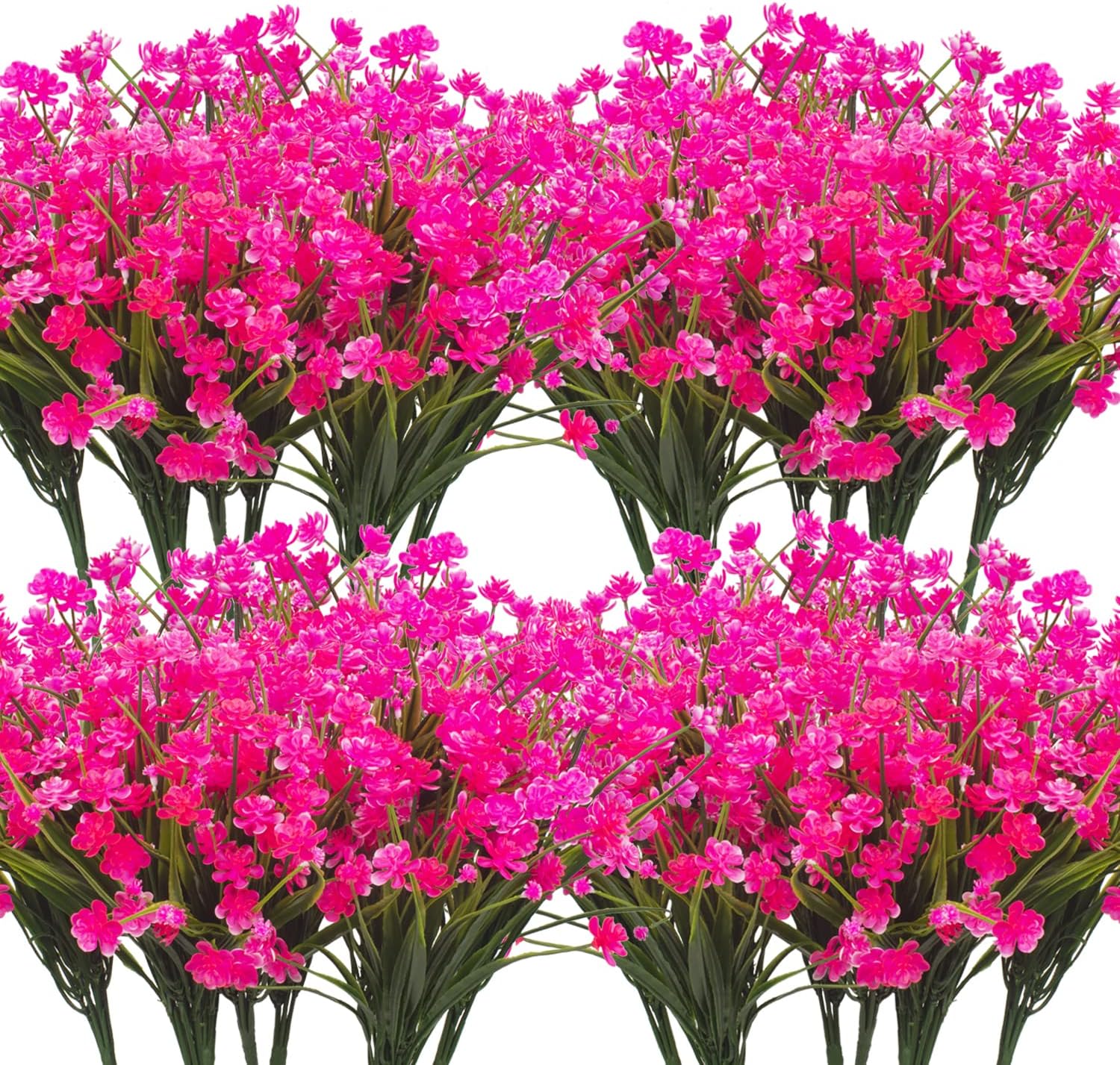 Artificial Flowers for Outdoor Decoration - 20 Bundles of Pink