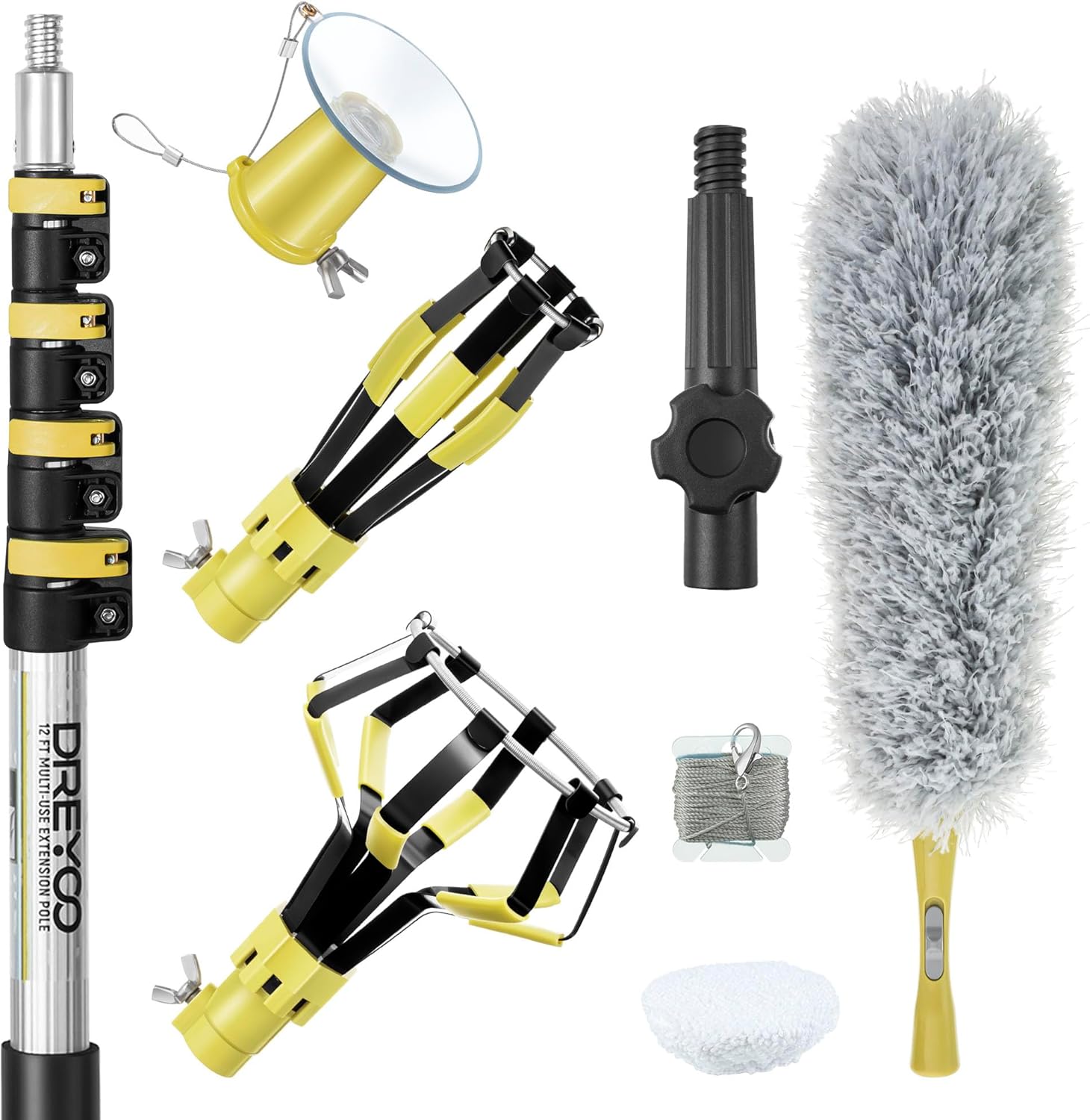Dreyoo Light Bulb Changer Set with Telescopic Extension Pole