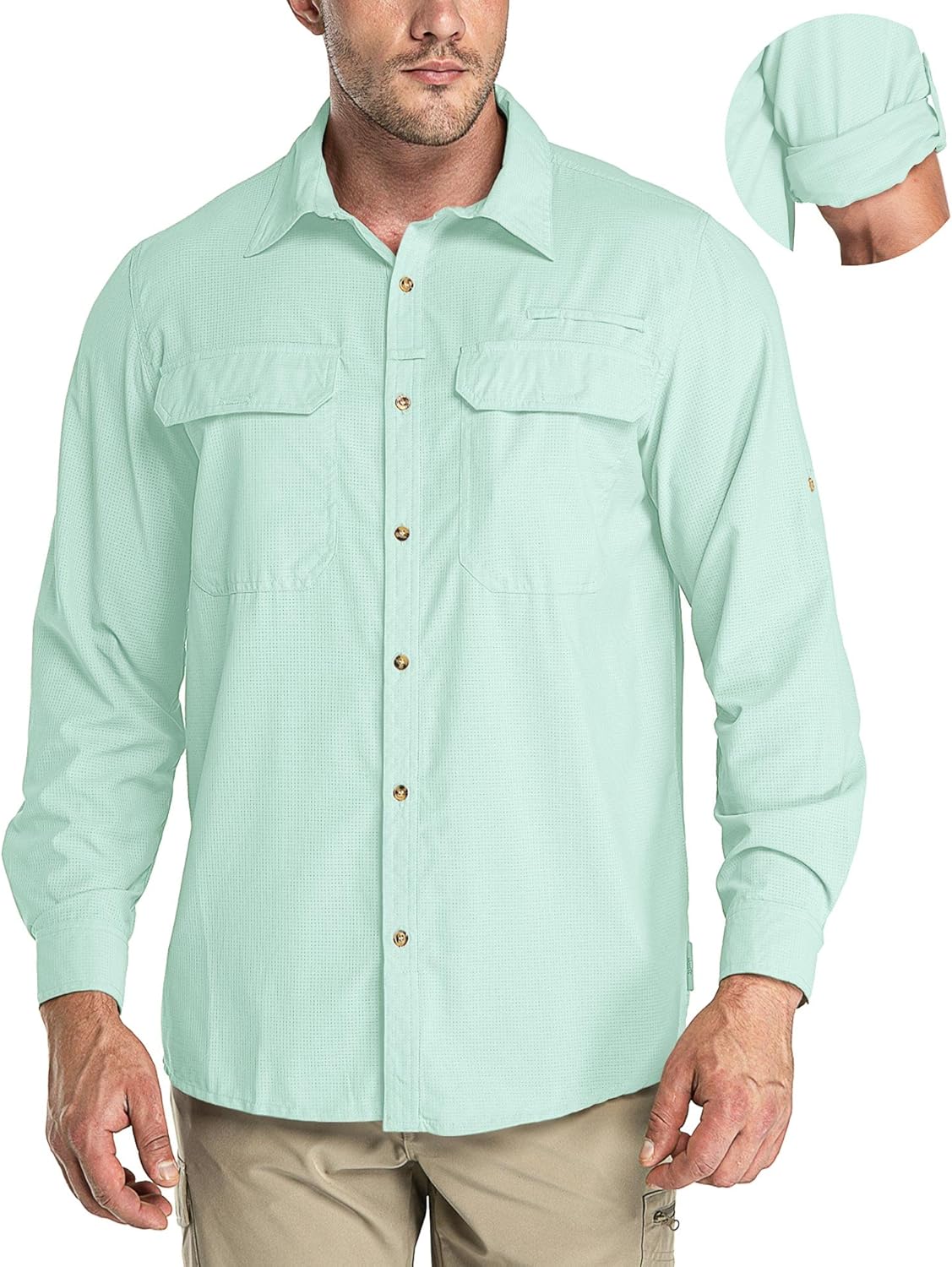 33,000ft Men's Long Sleeve Sun Protection Shirt for Outdoor Fun