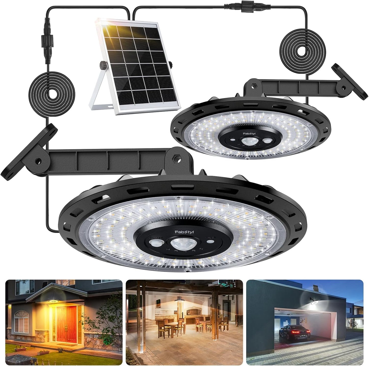 Solar Light Indoor Outdoor 3000LM for Barn Patio Garage Use