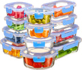 FineDine 24 Piece Glass Storage Containers - Leak Proof & Safe