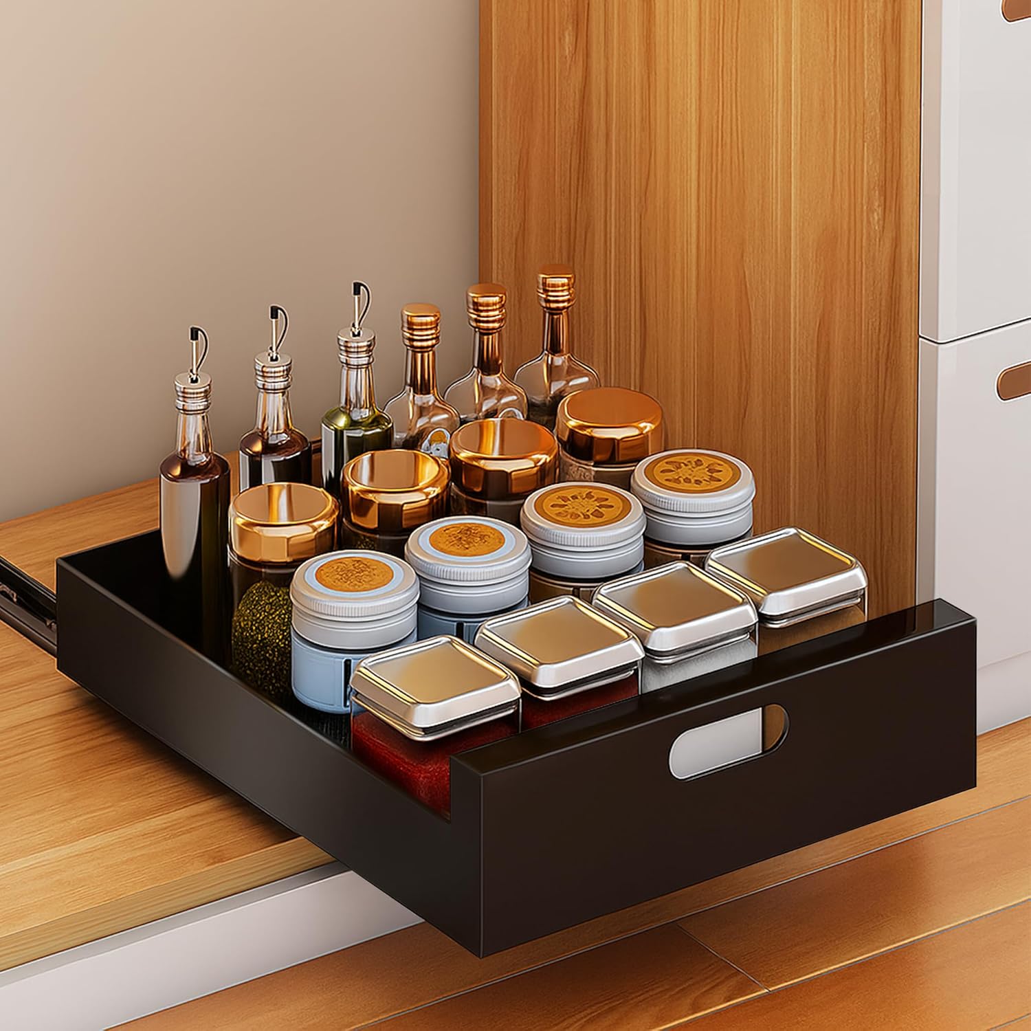 21 Inch Deep Pull Out Drawers for Cabinets - Sturdy Storage Solution