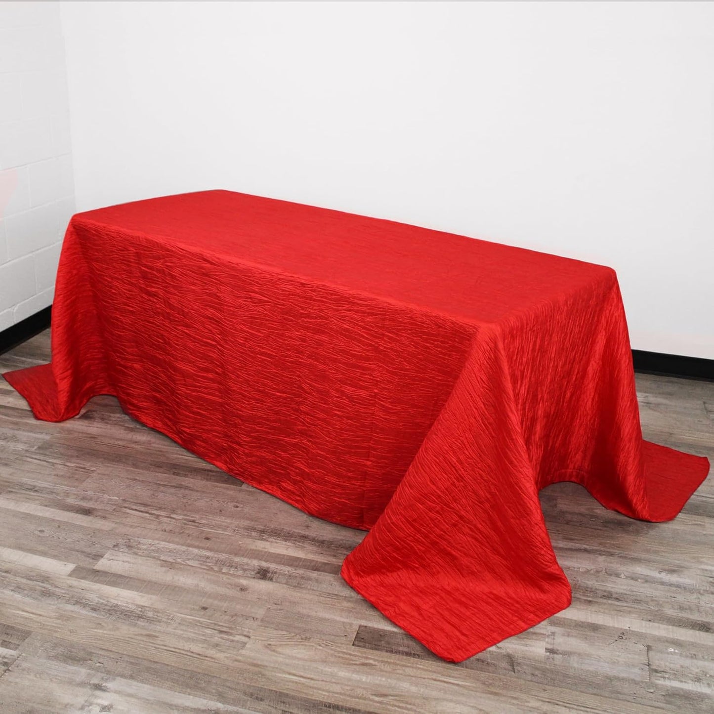 Rectangular Crinkle Taffeta Tablecloth for Elegant Events