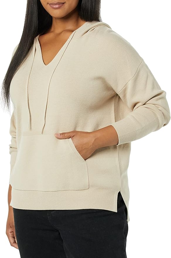 Daily Ritual Women's Ultra-Soft Milano Stitch Drawstring Hoodie