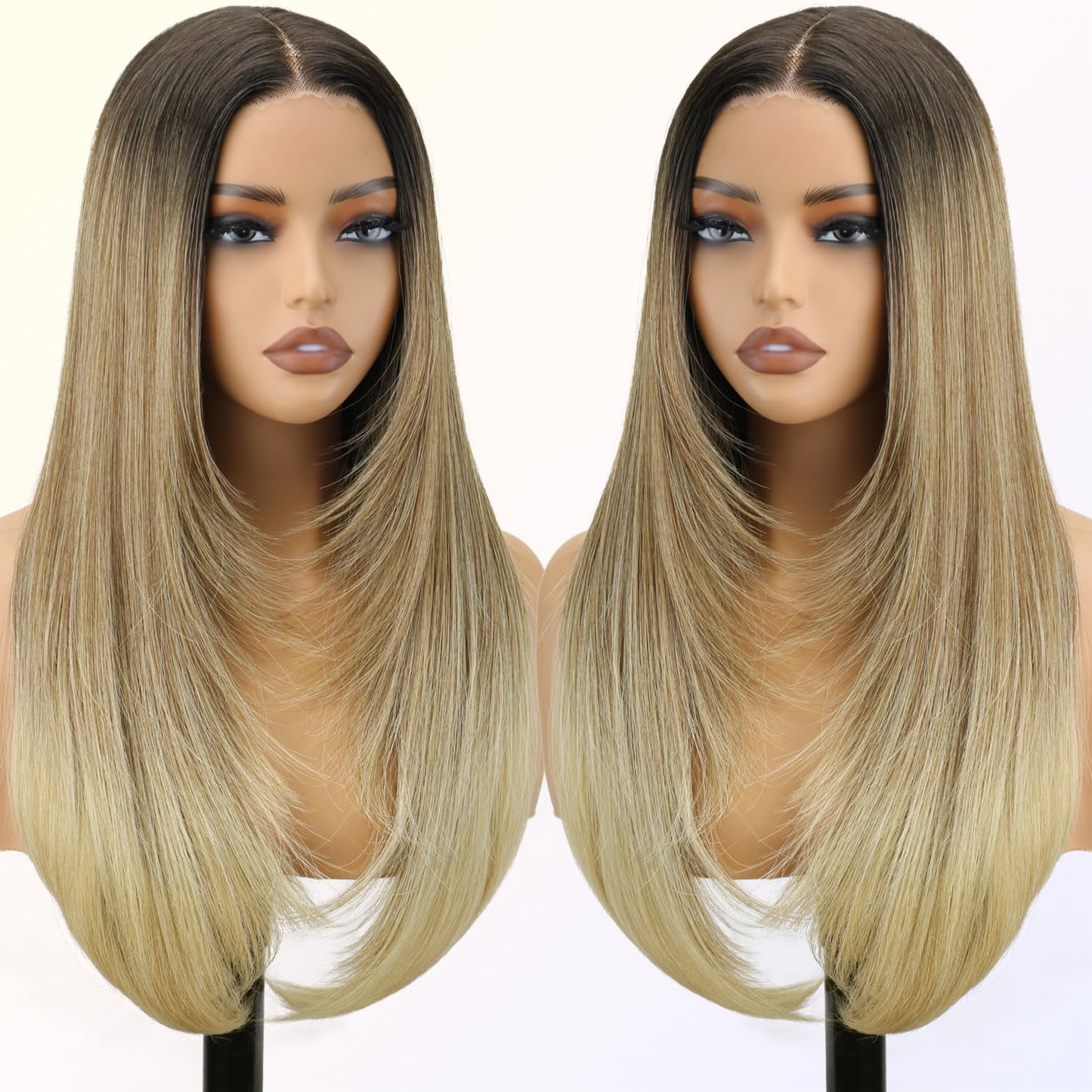 Ombre Blonde Glueless Wigs for Beginners - Easy Wear & Go Style
