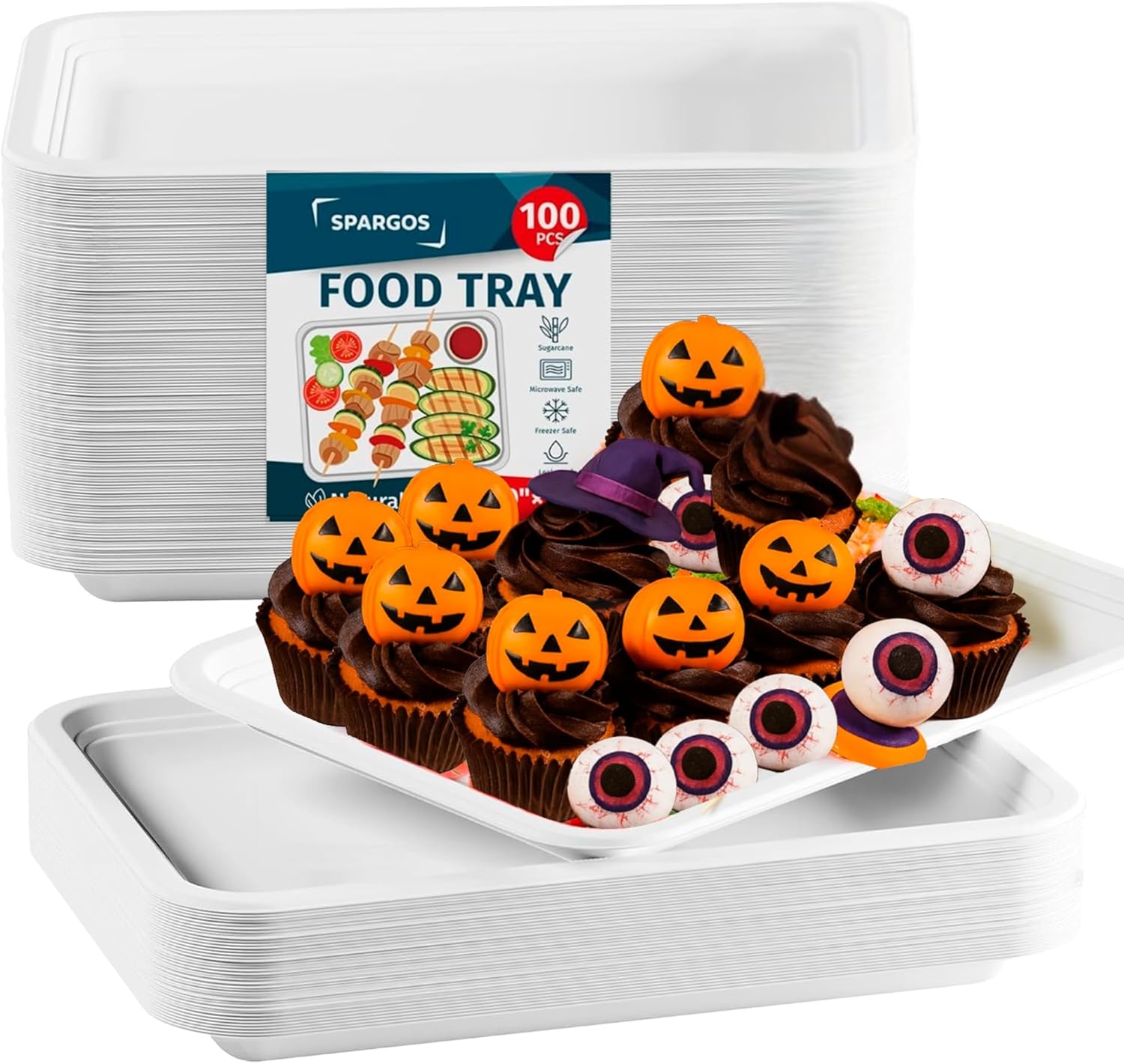 14 Inch Heavy Duty Disposable Food Trays for Parties and BBQs