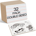 Dry Erase Boards 32 Pack 9x12 in Double Sided Lined Mini Whiteboards