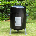 17 in Vertical Charcoal Smoker Grill - 2-in-1 Smoker and BBQ