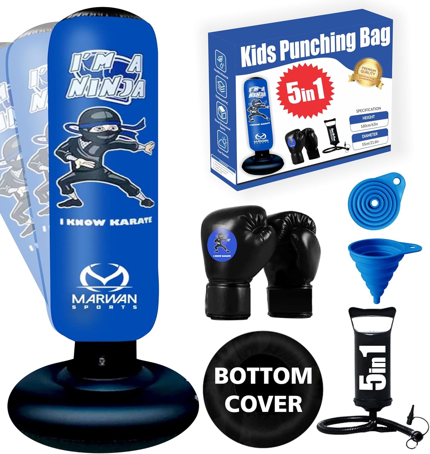 Ultimate Kids Punching Bag Set - Instant Bounce Back Action!