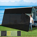RV Awning Sun Shade Screen with Zipper 7ft x 11ft 3in - Quick Zipper
