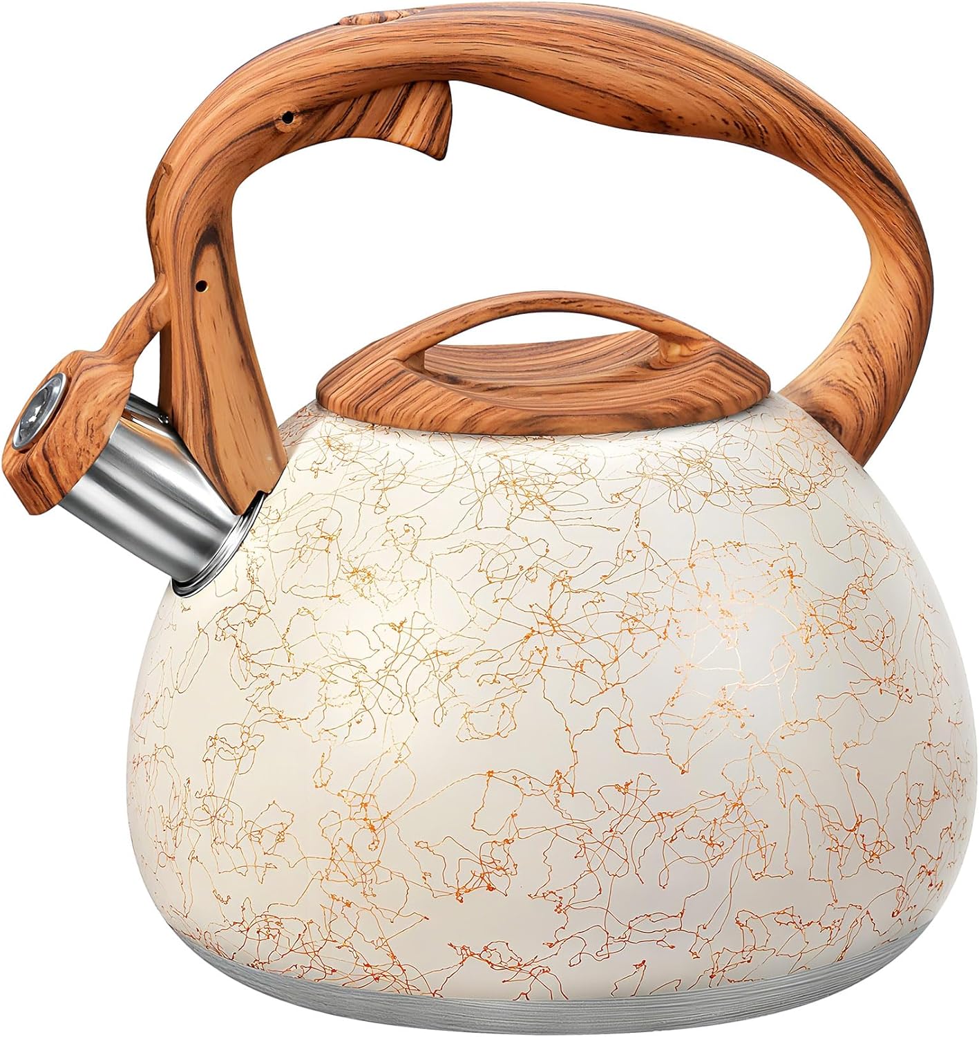 GGC Tea Kettle for Stove Top - Loud Whistling 3.1 Quart Design
