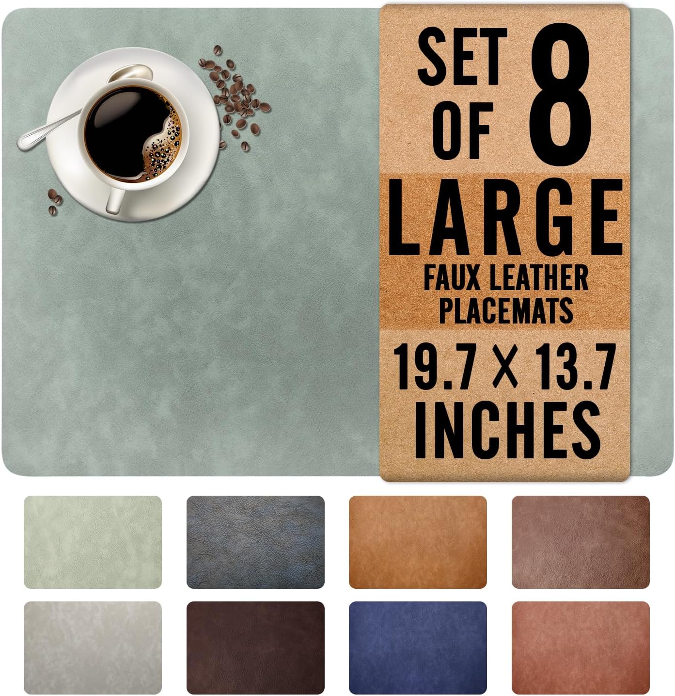 UnivoColors Big Size Placemats Set of 8 for Stylish Dining