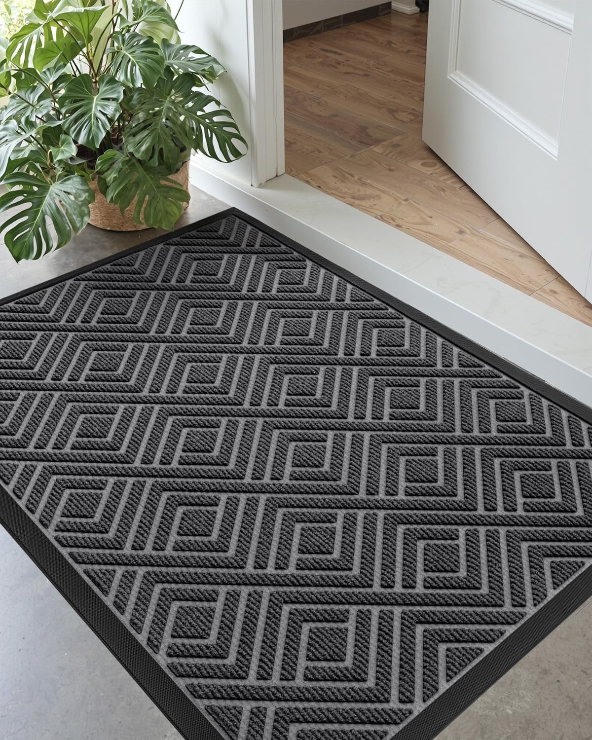 DEXI Heavy Duty Rubber Backed Doormat for Outside Entrance