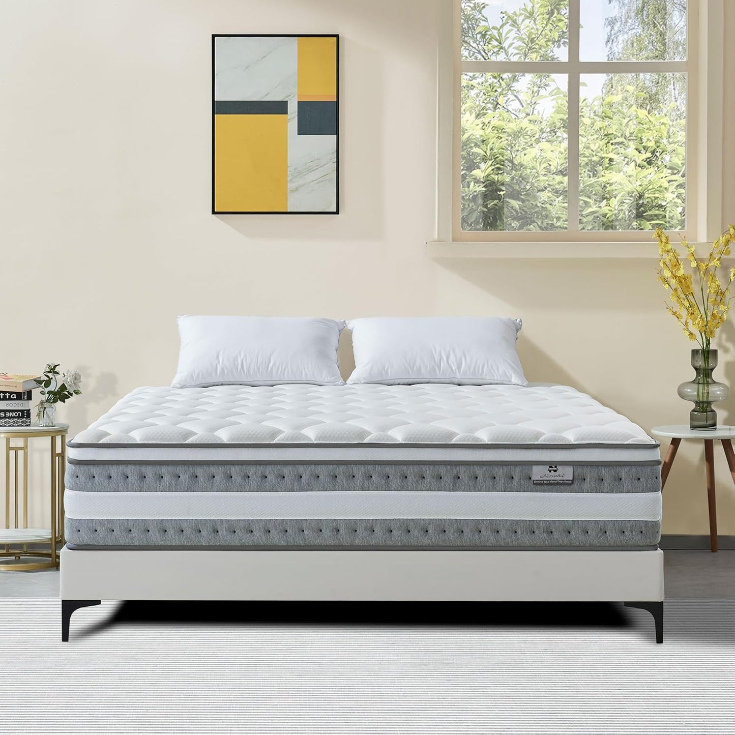 King Mattress with Memory Foam and Pocket Springs for Comfort