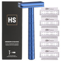 Henson Shaving Razor Steel Blue Double Edge Safety Razor - Mild