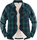 Womens Sherpa Lined Flannel Jacket - Full Lined Plaid Shirt Jacket