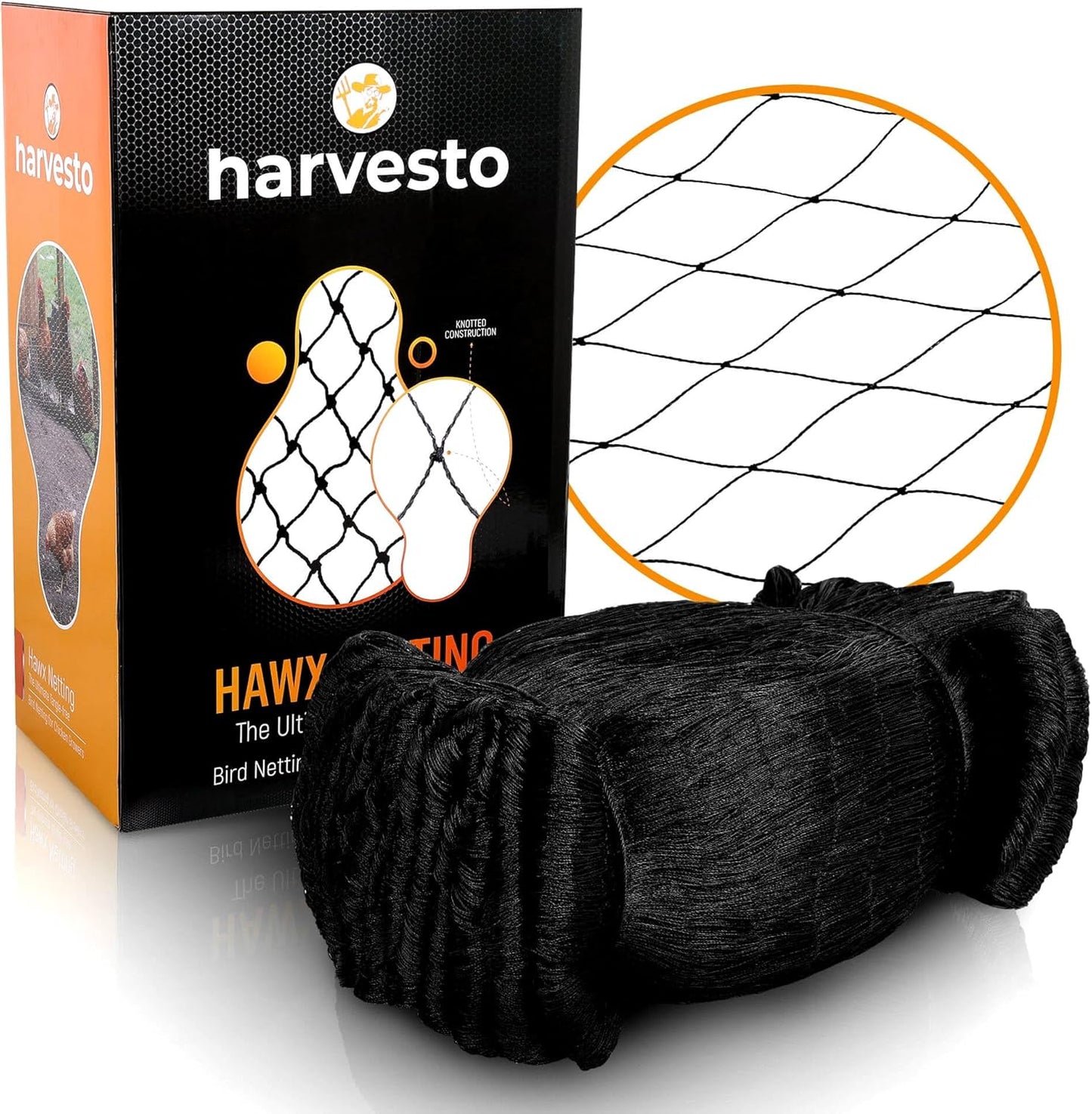Harvesto Heavy Duty Bird Netting for Chicken Coops & Gardens