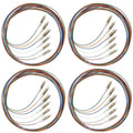 6 Strand Multimode OM3 50/125 LC-UPC Fiber Pigtail 1.5 Meters