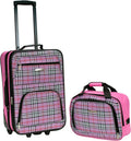 Pink Cross 2-Piece Softside Luggage Set - Carry-On Friendly