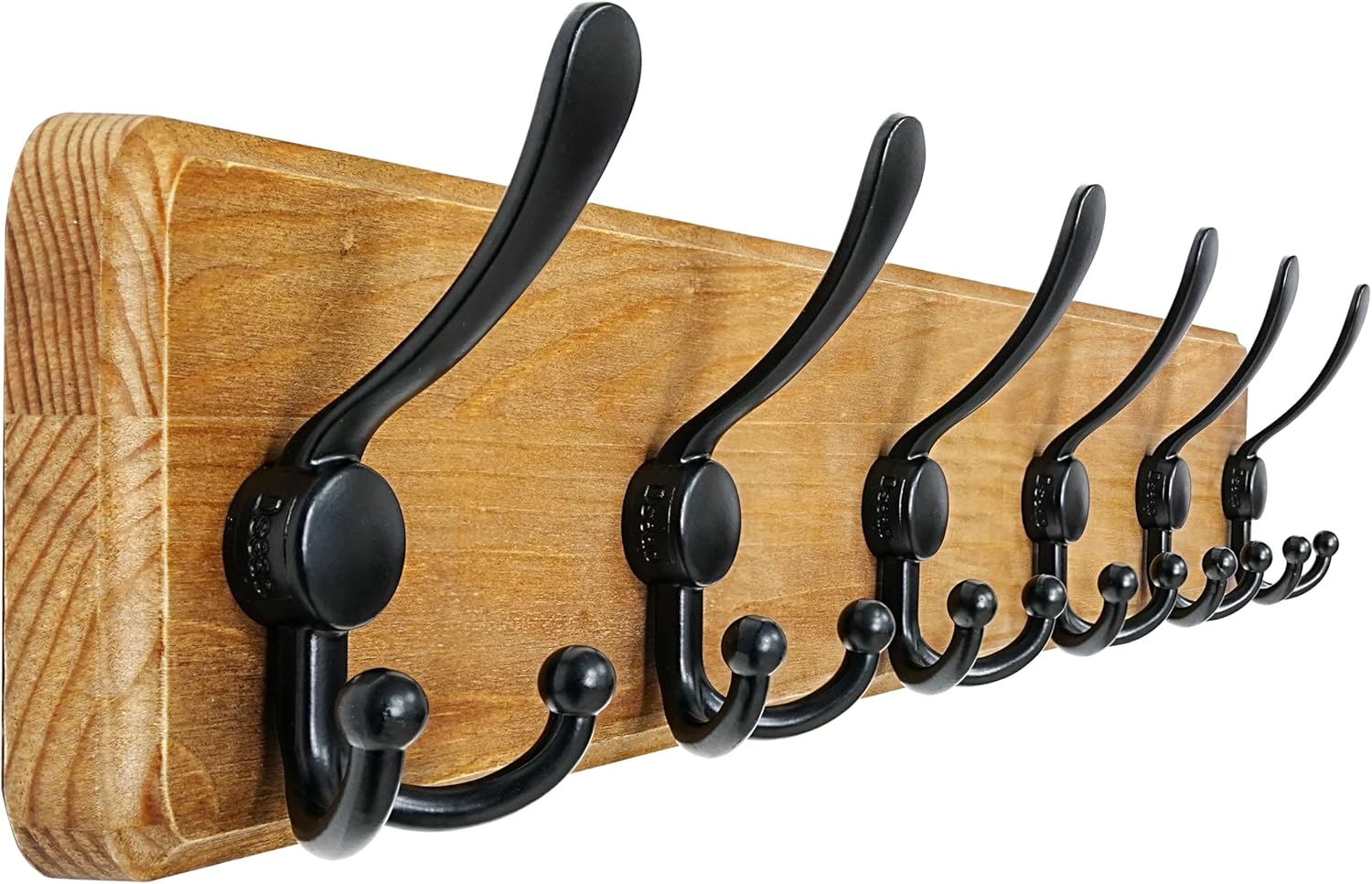 Dseap Wall Mounted Coat Rack with 6 Heavy Duty Hooks