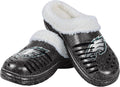 FOCO Women's NFL Sherpa Lined Glitter Clog Slippers - Cozy Fan