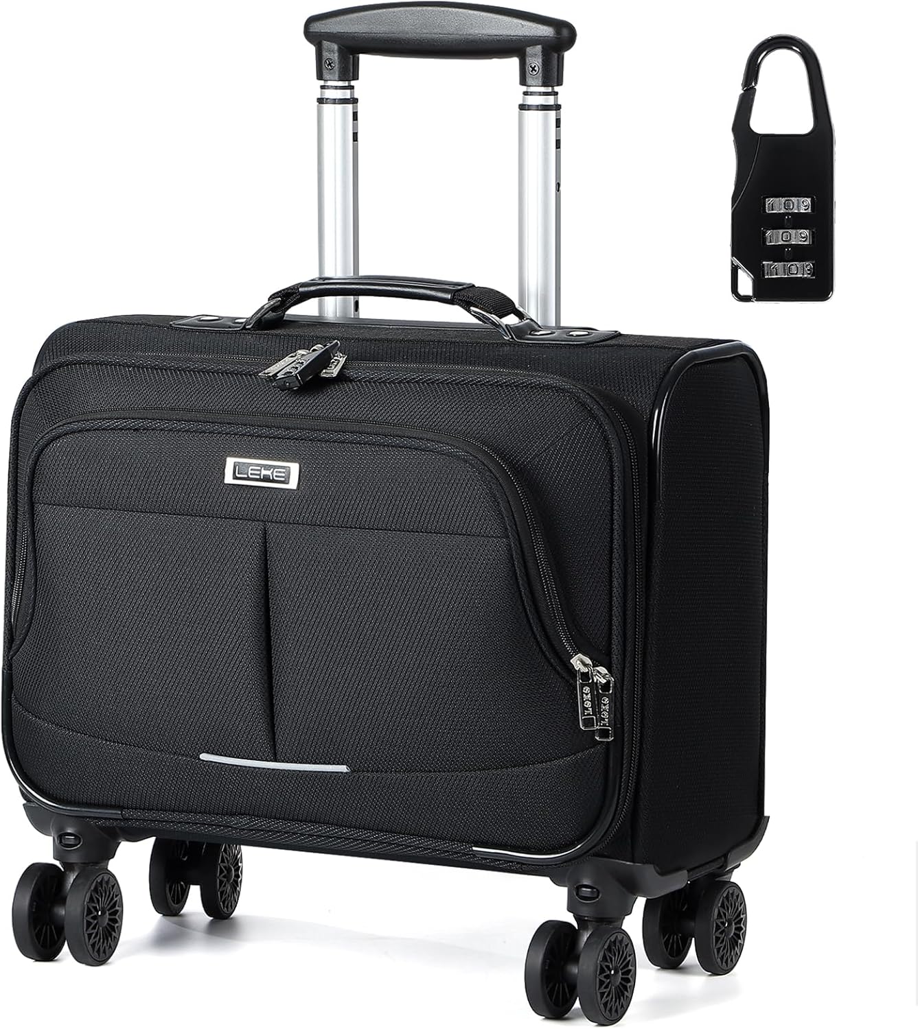 Lekebobor Rolling Laptop Bag for Women - Water Resistant Briefcase