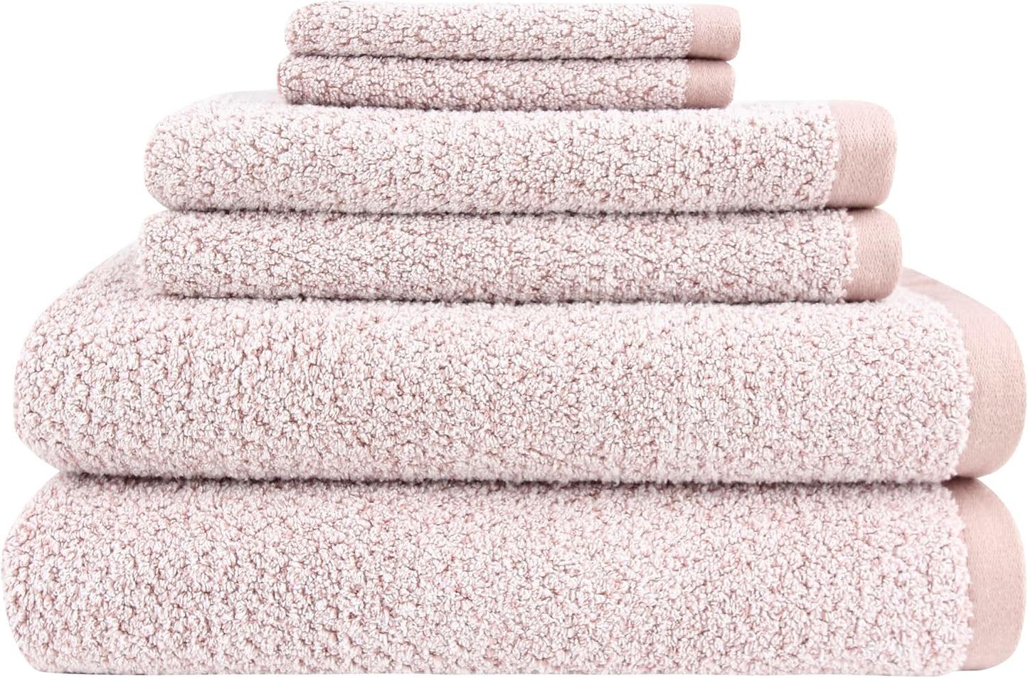 Diamond Jacquard 6 Pieces Bath Towel Set for Luxurious Comfort