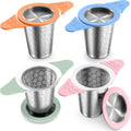 Tea Infuser for Loose Leaf Tea - 18/8 Stainless Steel 4-Pack
