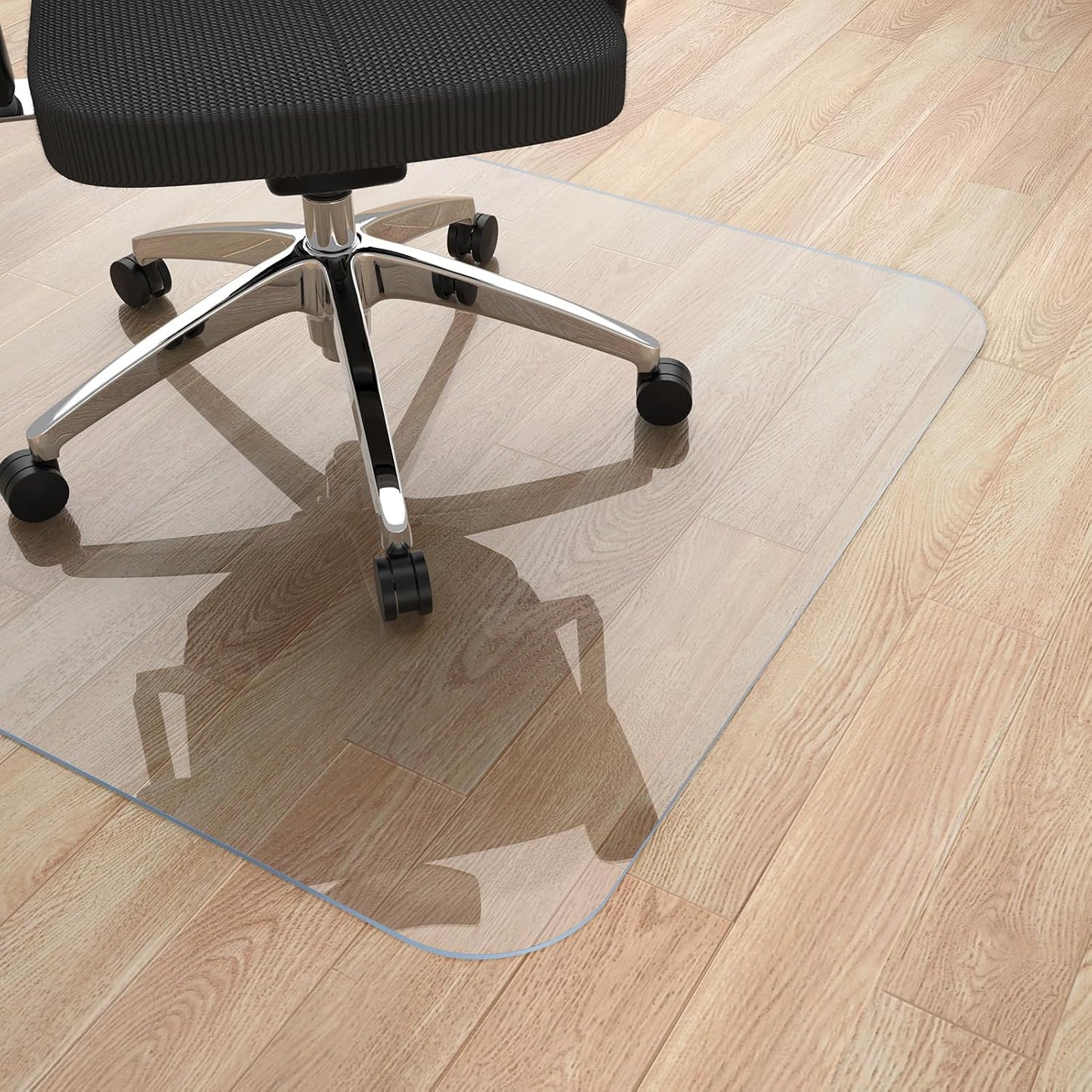 Yecaye Clear PVC Chair Mat - Hardwood Floor Protector