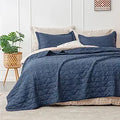 BEDELITE King Quilt Set - Lightweight Navy Blue King Quilt Bedding Set