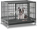 Homey Pet 37 Inch Heavy Duty Dog Crate for Medium Dogs