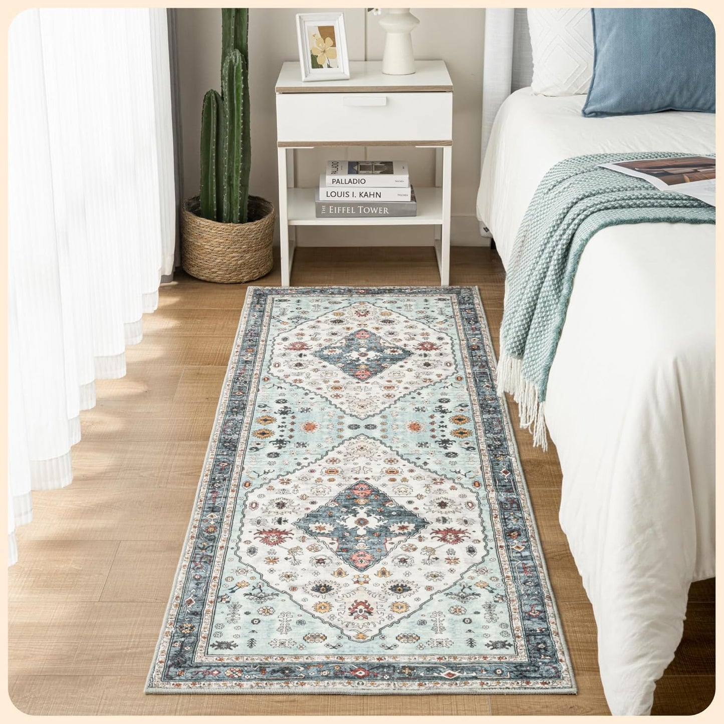 Istana Hallway Runner Rug 2x8 - Stylish Non Slip Entryway Rug