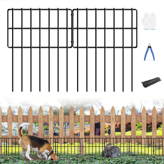 10 Pack Rustproof Animal Barrier Fence - Protects Outdoor Yard from Dogs and Rabbits!