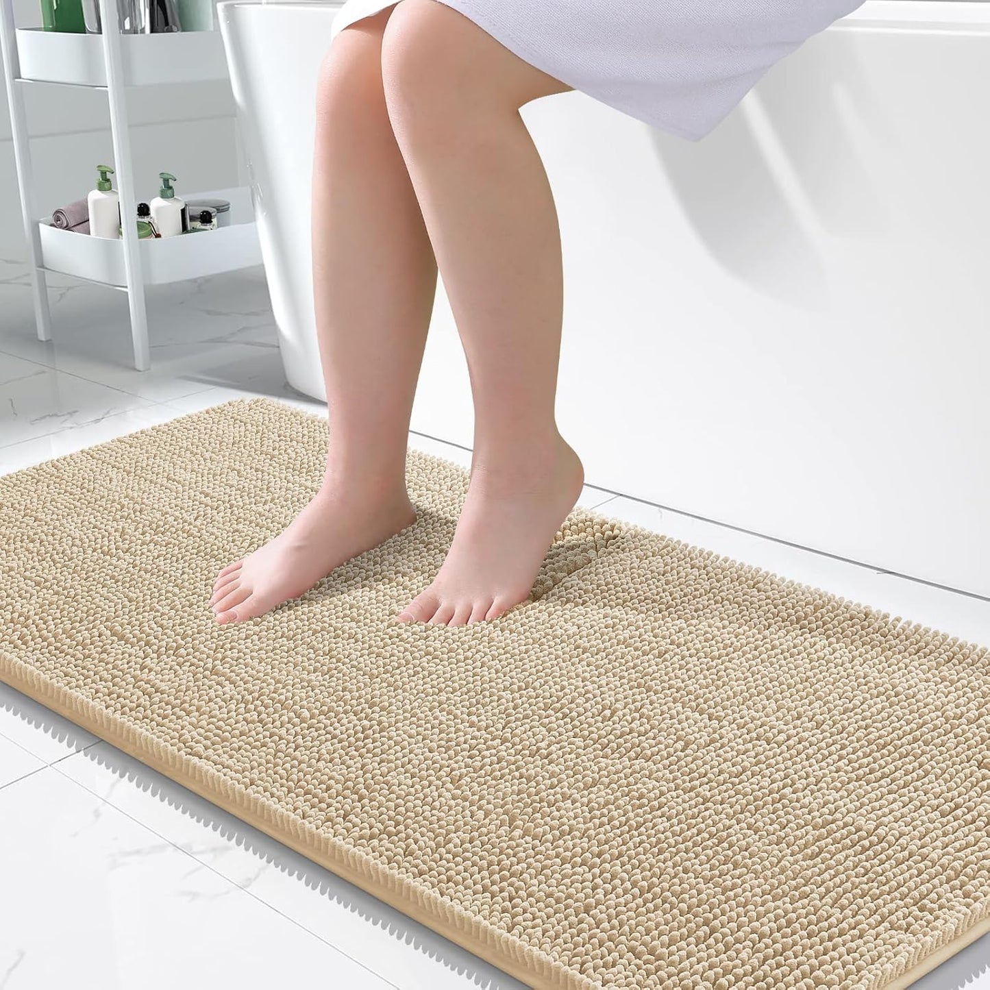 OLANLY Extra Soft Chenille Bath Rugs for Ultimate Comfort