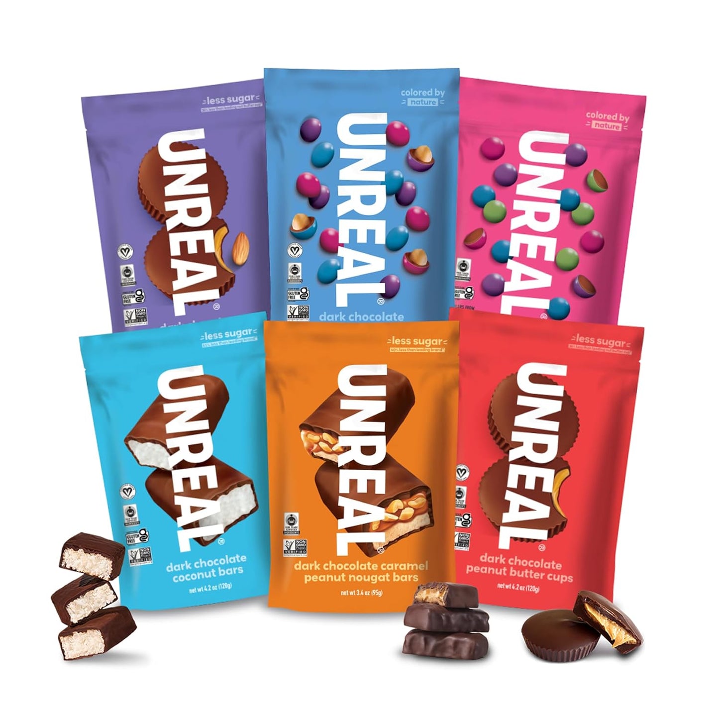 UNREAL Complete Variety Pack: 6 Bag Sampler of Treats