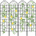 Rustic Iron Arch Garden Trellis 87x20in 4 Pack - Tall Support