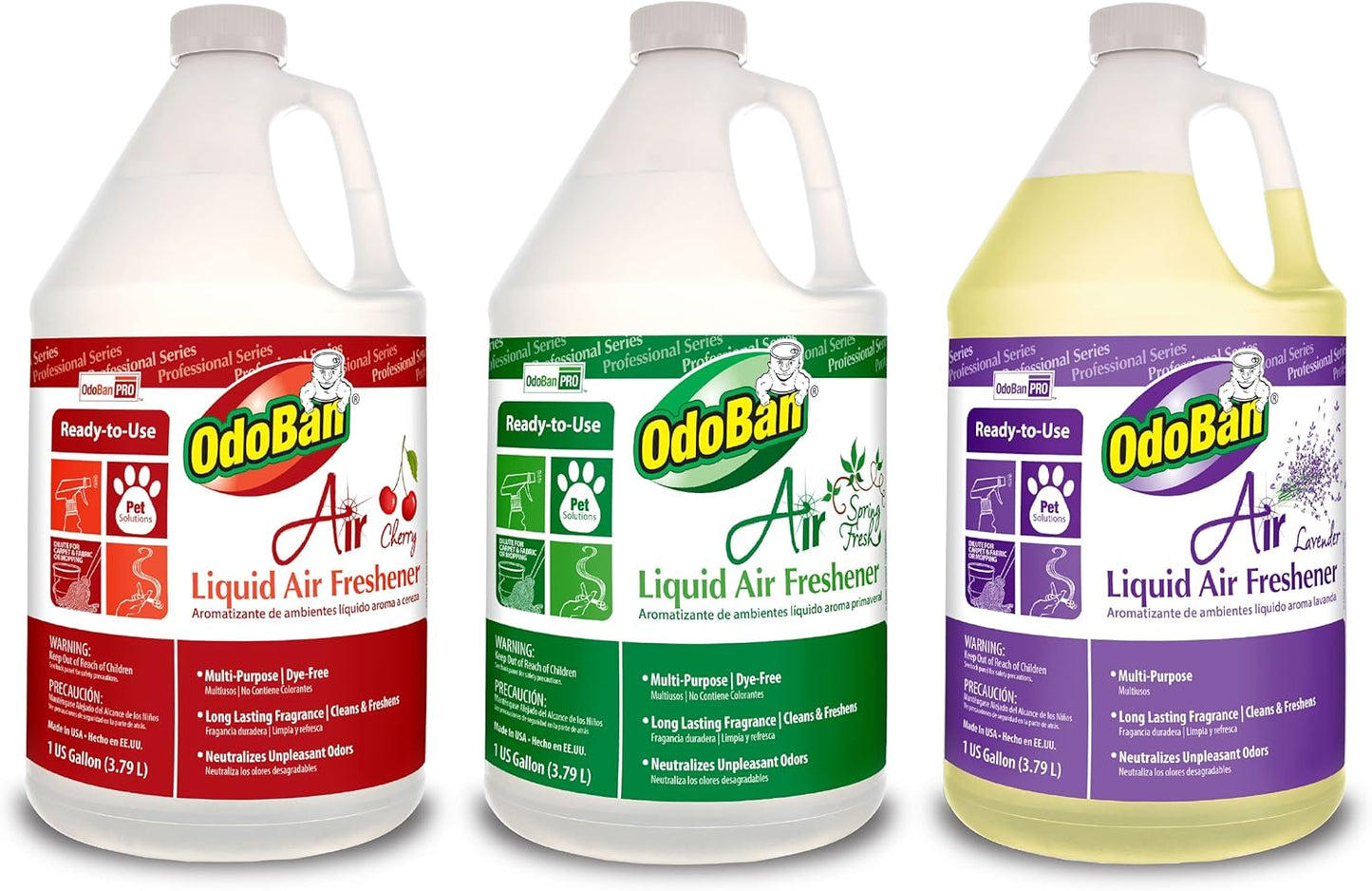 OdoBan Professional Series Air Freshener Set of 3 Gallons