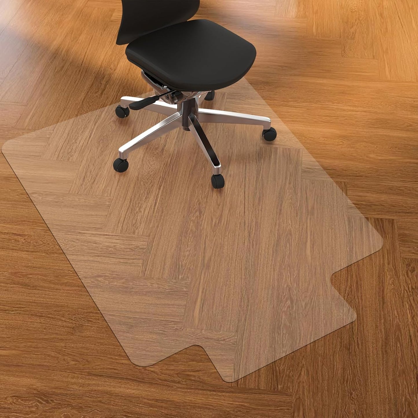 Durable Clear PVC Chair Mat for Hardwood - Non-Slip Protector