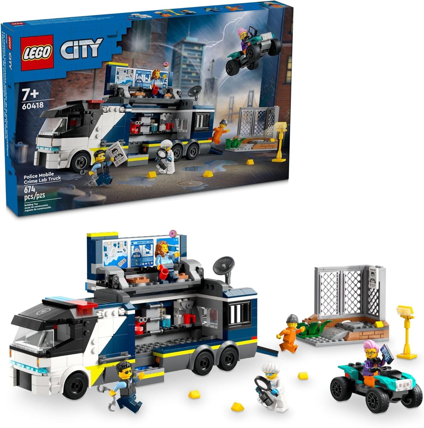 LEGO City Police Mobile Crime Lab Truck Toy for Kids Ages 7 Plus