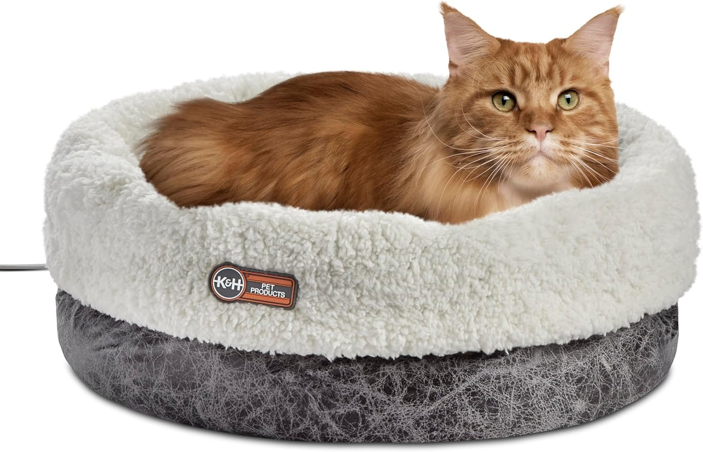 K&H Heated Cat Bed Indoor for Large Cats and Small Dogs