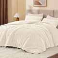 Fluffy Queen Comforter Set - Beige Fleece Soft Luxury Comforter