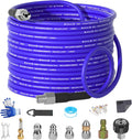 NIFUAL 50FT Sewer Jetter Kit for Pressure Washer - Heavy Duty 5800PSI