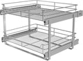 2-Tier Cabinet Pull Out Shelves 20 in W x 22 in D - Easy Access
