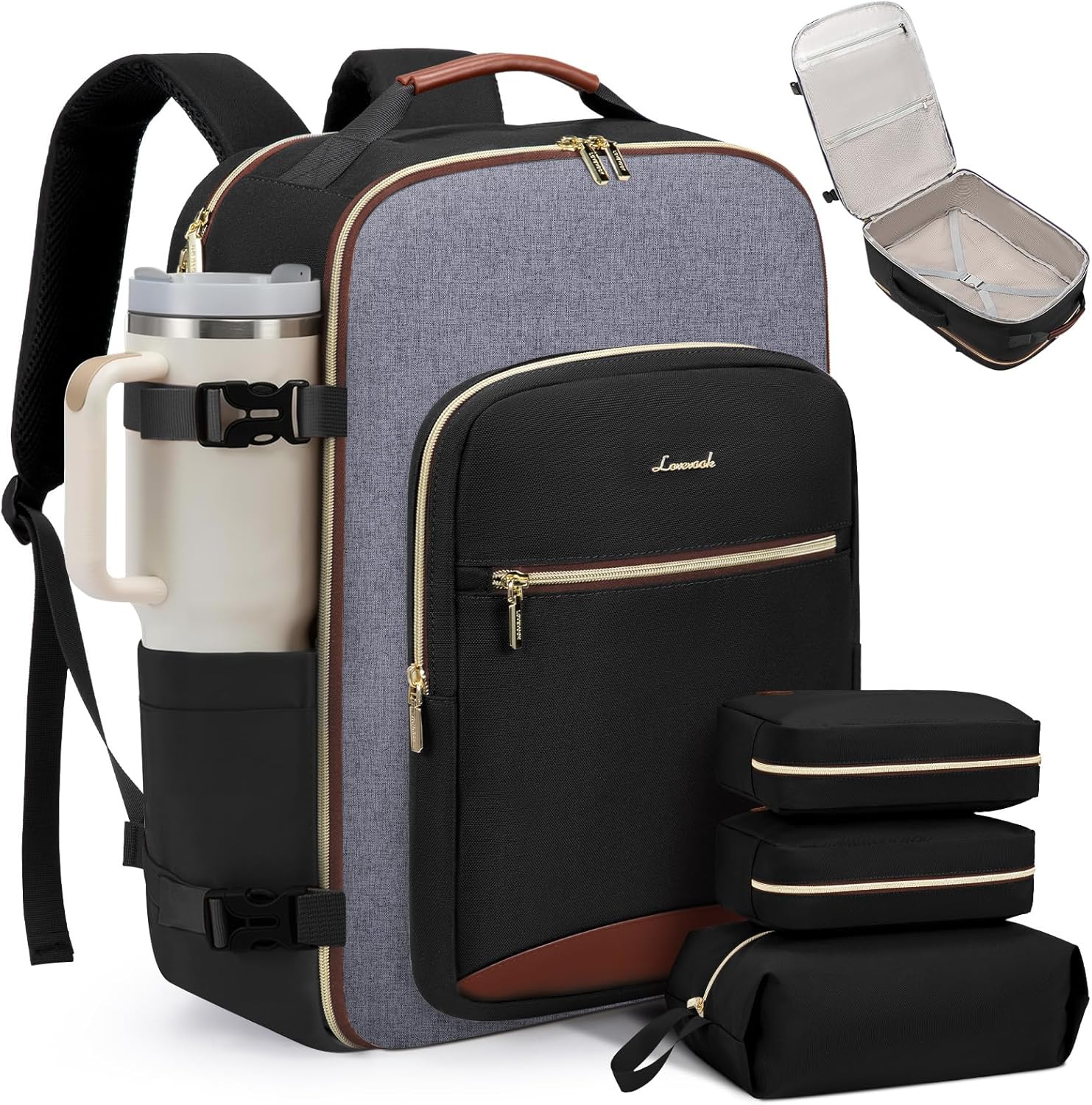 LOVEVOOK 40L Travel Backpack for Women & Men - Airline Approved