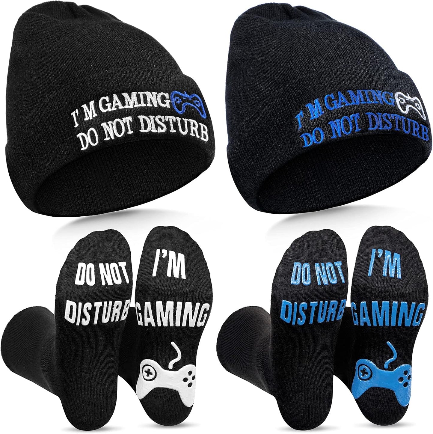 Gamer's Essential Set: Crew Socks + Skull Cap Combo