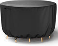 Round Patio Furniture Cover 110in DIA x 28in H - Waterproof, Windproof