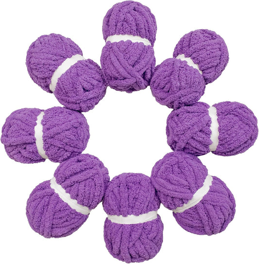Chunky Yarn for Hand Knitting Jumbo Bulky Fluffy Chenille