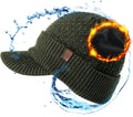 Men's Waterproof Merino Wool Visor Beanie Hat for Ultimate Comfort