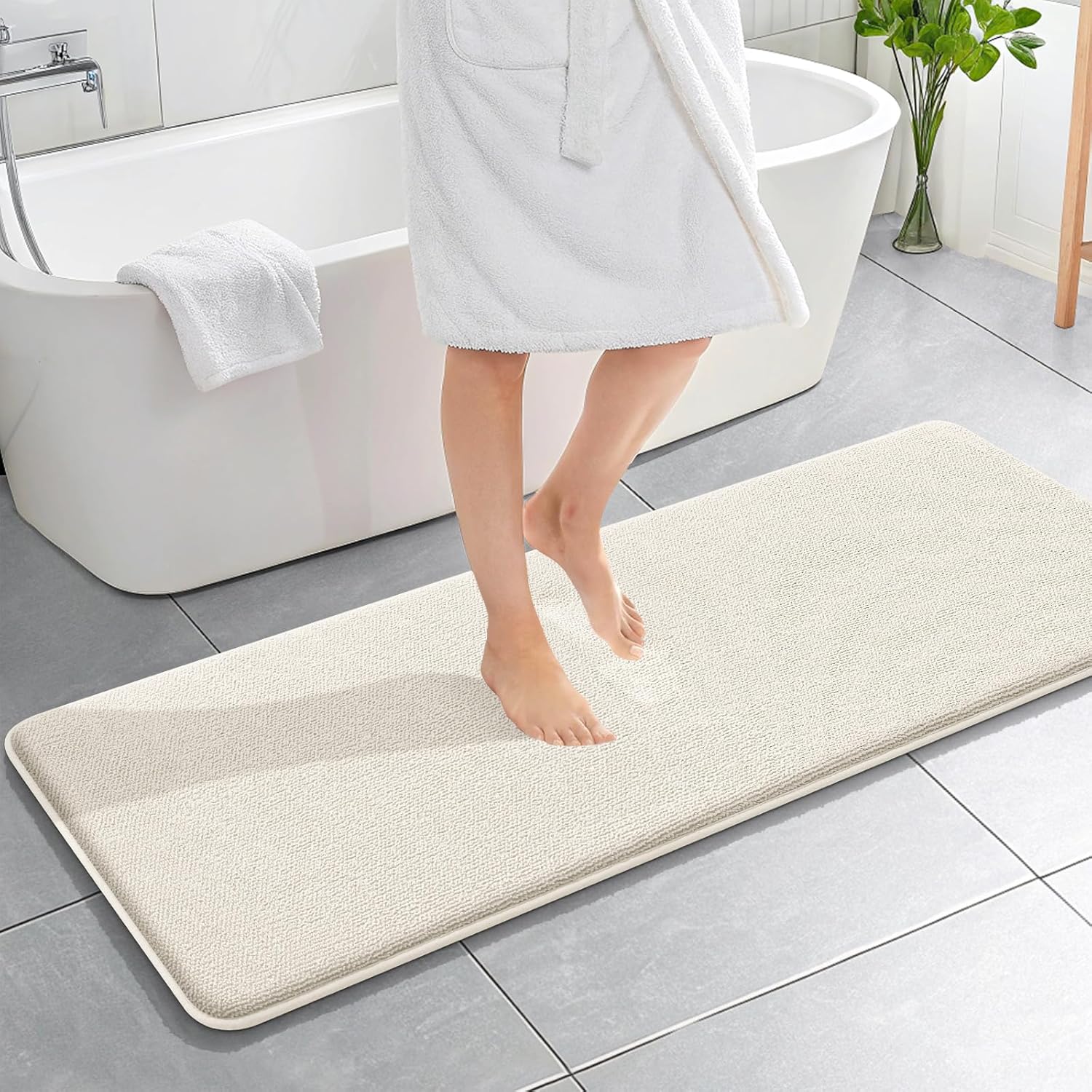 OLANLY Thick Memory Foam Bath Mat Rug for Luxurious Comfort